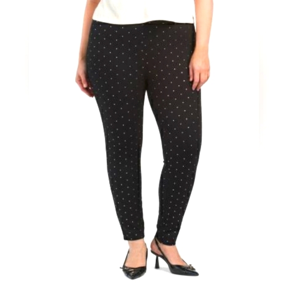 NWOT Pull on stud trim Ponte leggings Sz small - Picture 1 of 8